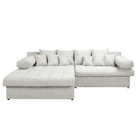 ECKSOFA Naomi Creme Mikrofaser Rückenkissen  - Creme/Schwarz, Design, Kunststoff/Textil (243/284cm) - P & B
