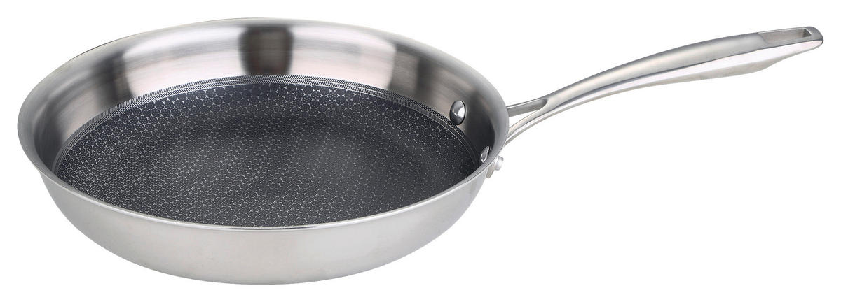 BRATPFANNE PTFE-Antihaftbeschichtung 20 cm  - Silberfarben, Basics, Metall (20cm) - Masterpro