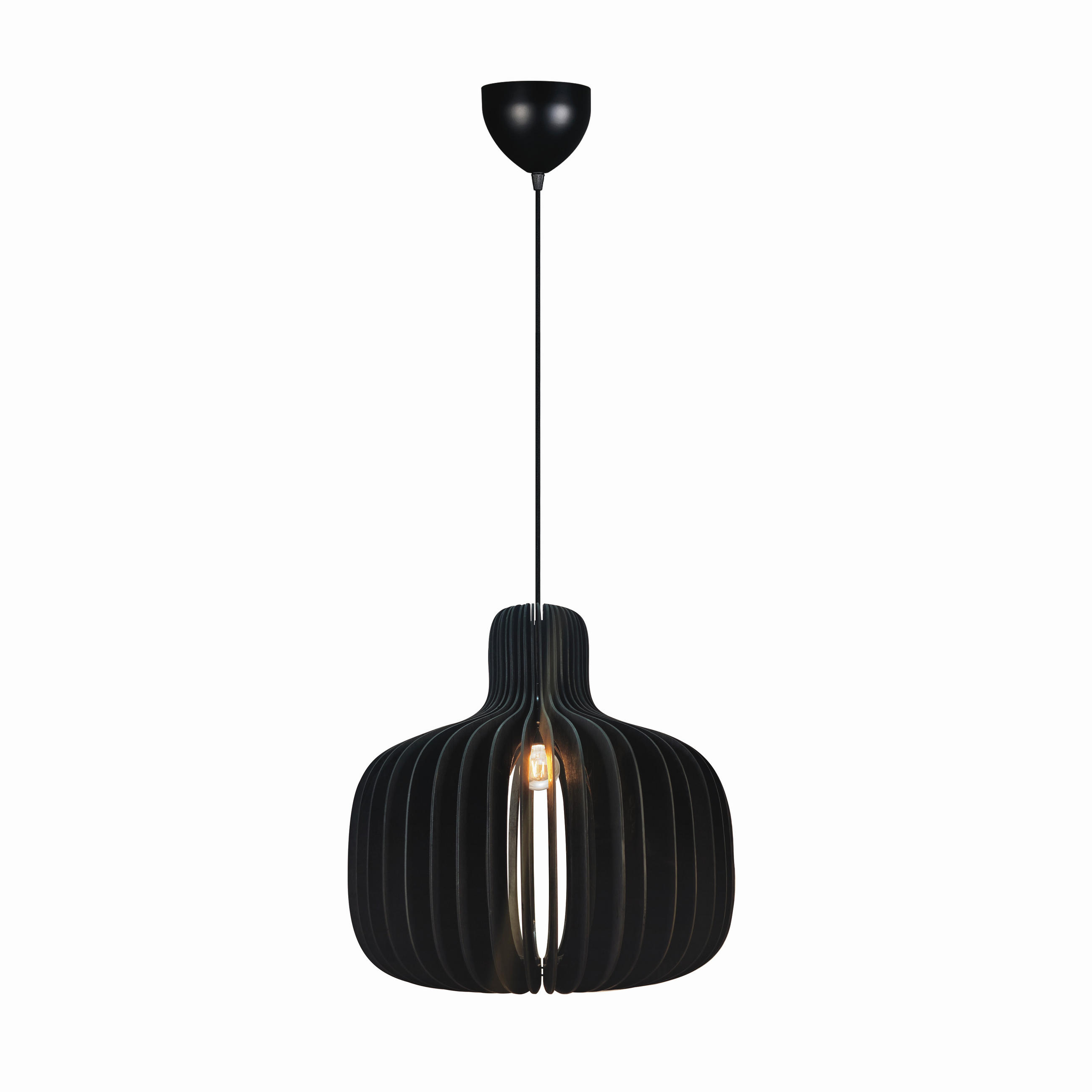 HÄNGELEUCHTE 43/43 cm   - Schwarz, Trend, Holz (43/43cm) - Nordlux
