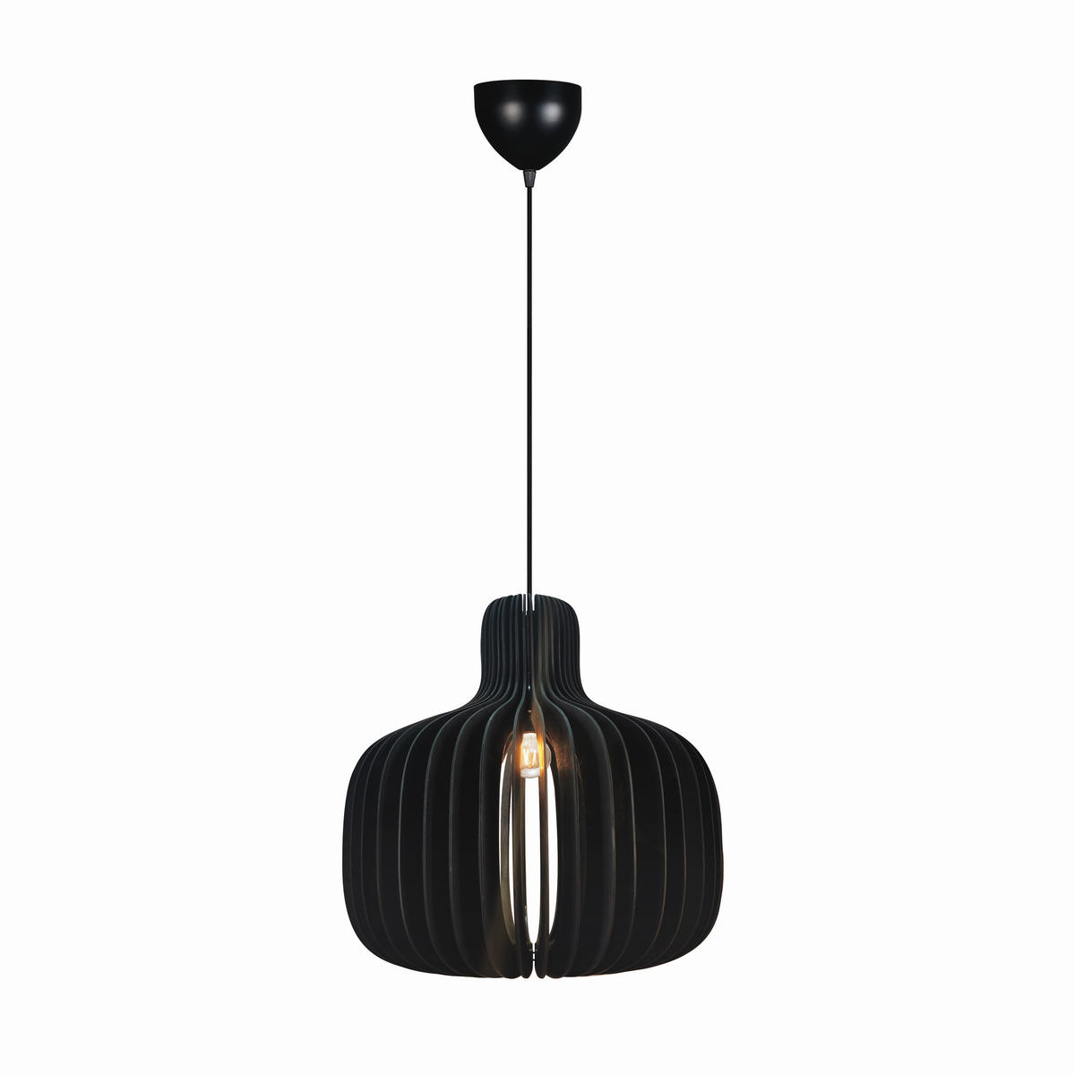 HÄNGELEUCHTE 43/43 cm   - Schwarz, Trend, Holz (43/43cm) - Nordlux