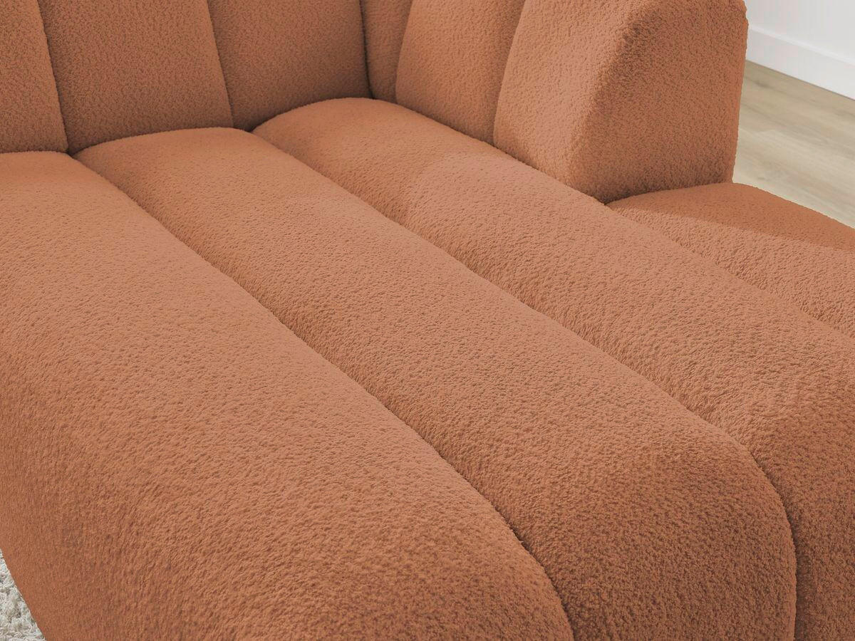 SOFAELEMENT ANNECY Bouclé Orange  - Schwarz/Orange, MODERN, Kunststoff/Textil (120/72/170cm)
