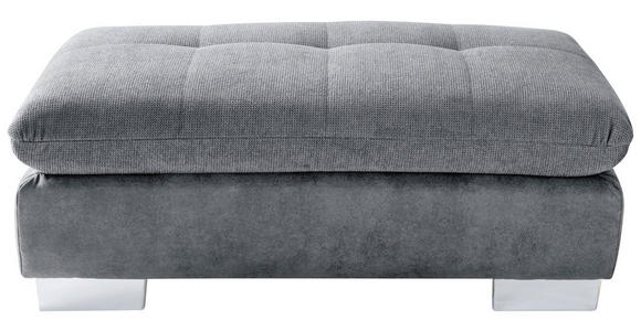 WOHNLANDSCHAFT in Mikrofaser Grau  - Chromfarben/Grau, Design, Kunststoff/Textil (204/350/211cm) - Xora