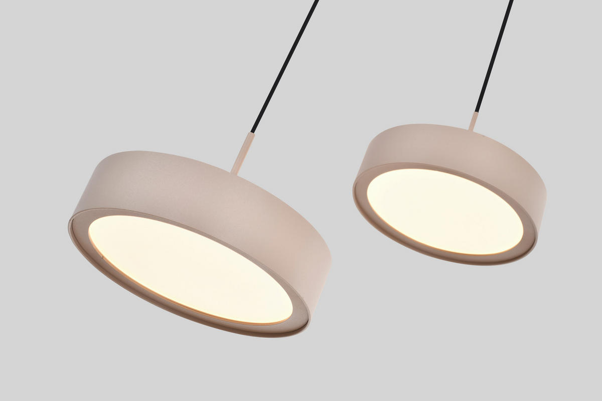 LED-HÄNGELEUCHTE Valensole 42,5/150/42,5 cm  - Sandfarben, Design, Metall (42,5/150/42,5cm)