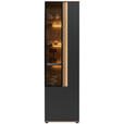 VITRINE Anthrazit  60,6/213,1/42 cm  - Anthrazit, Design, Glas/Holzwerkstoff (60,6/213,1/42cm) - Dieter Knoll