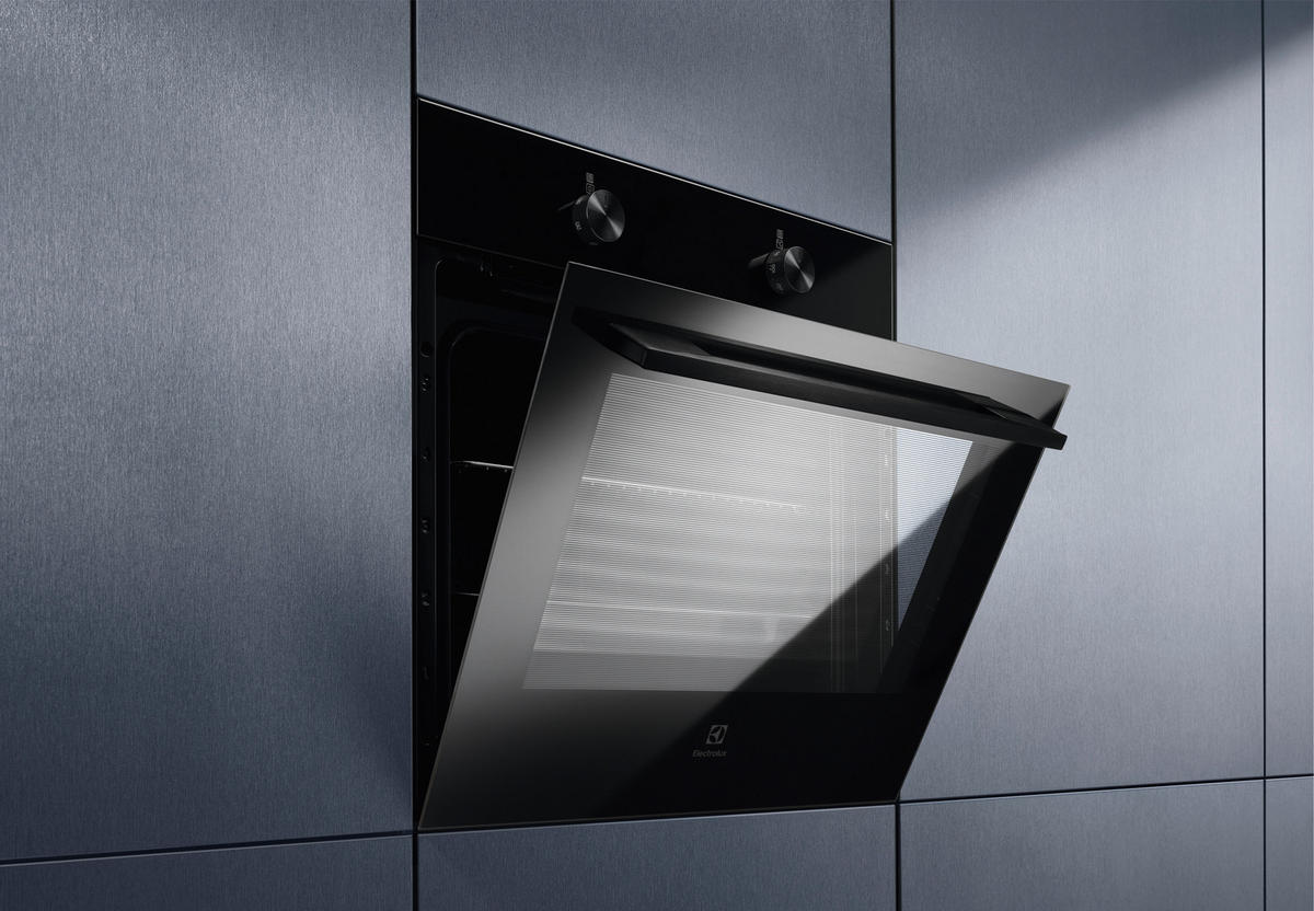 BACKOFENSET ELXB2K  - Schwarz, Basics, Glas/Metall (59,5/59,4/54,8cm) - Electrolux