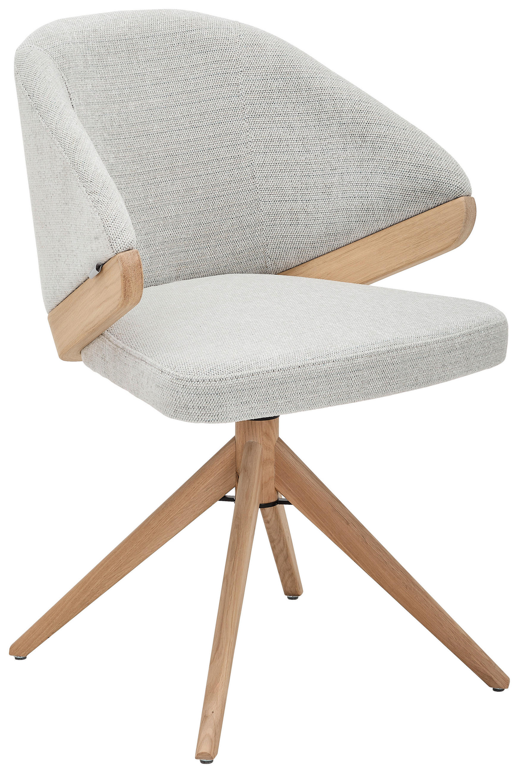 ARMLEHNSTUHL  in Chenille  - Eiche Bianco/Creme, KONVENTIONELL, Holz/Textil (59/83/59cm) - Linea Natura