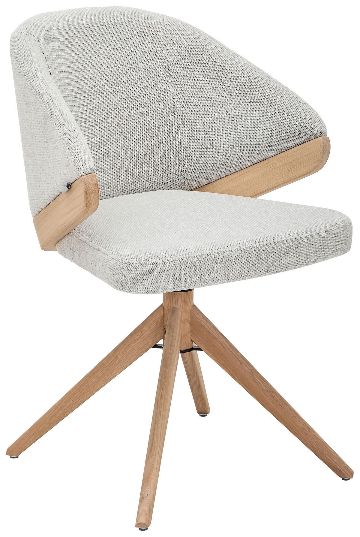 ARMLEHNSTUHL  in Chenille  - Eiche Bianco/Creme, KONVENTIONELL, Holz/Textil (59/83/59cm) - Linea Natura