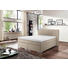BOXSPRINGBETT "PRINZ" Lederlook 140/200 cm INKL. Topper - Schlammfarben/Silberfarben, Design, Holzwerkstoff/Textil (140/200cm) - Novel