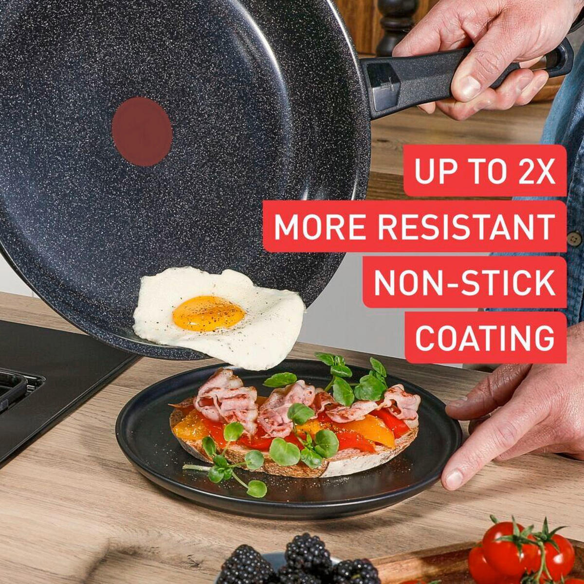 VOK PONEV  Expertise 28 cm  - črna, Basics, kovina (28cm) - Tefal