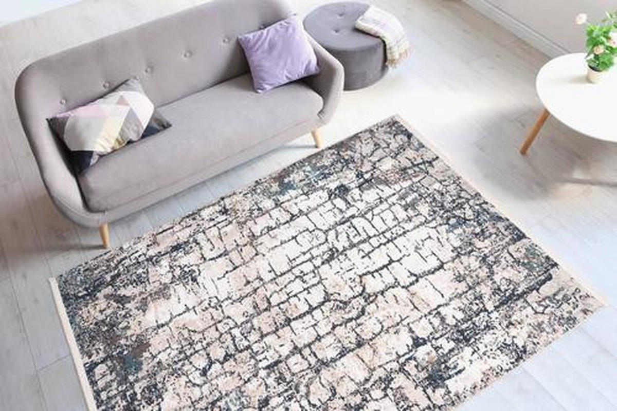 VINTAGE-TEPPICH 120/180 cm Akropolis Blau, Grau  - Blau/Grau, Design, Textil (120/180cm) - Kayoom