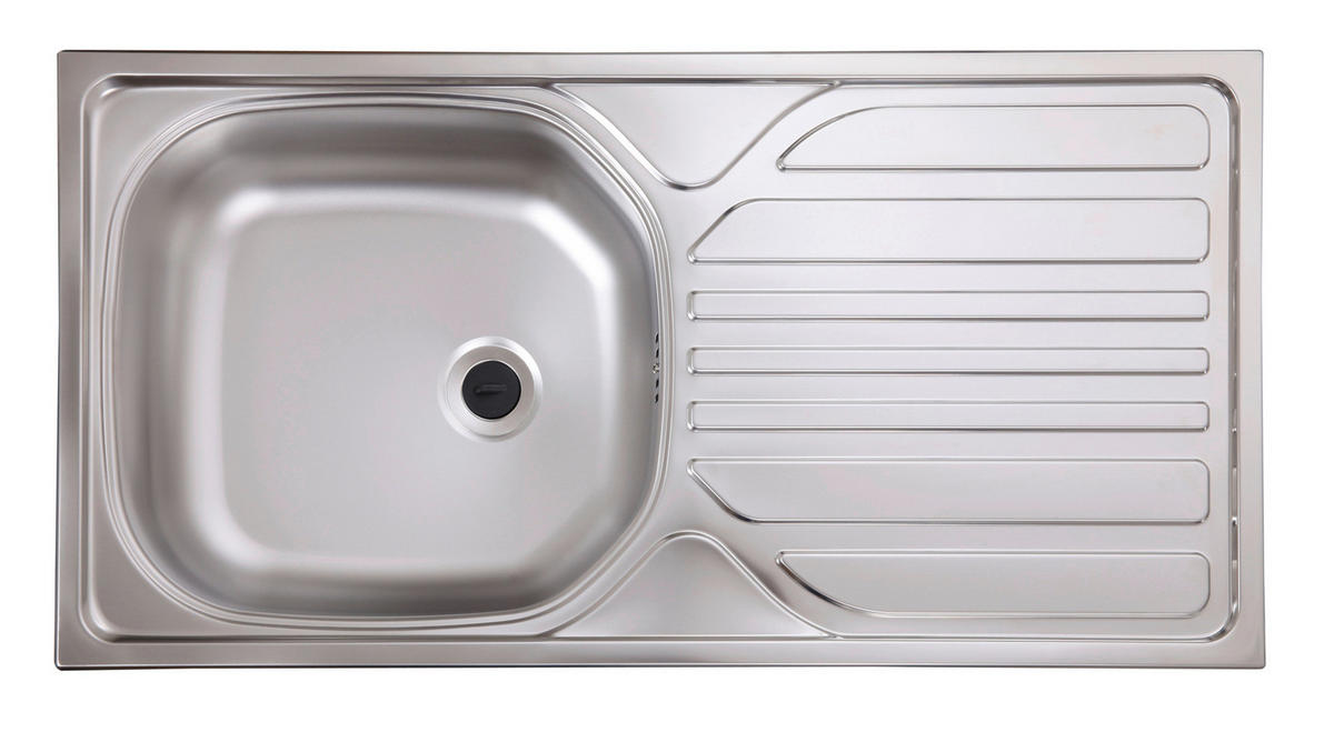MINIKÖK 150 cm   i bokfärgad  - bokfärgad/aluminiumfärg, Klassisk, trämaterial/plast (150cm) - Respekta