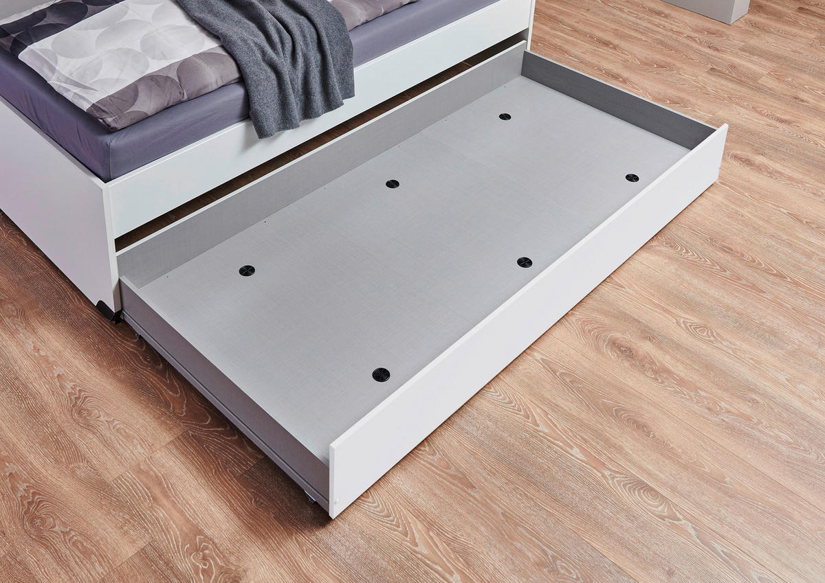 BETTSCHUBKASTEN Weiß  - Weiß, Basics, Holzwerkstoff (199/27/93cm) - Boxxx