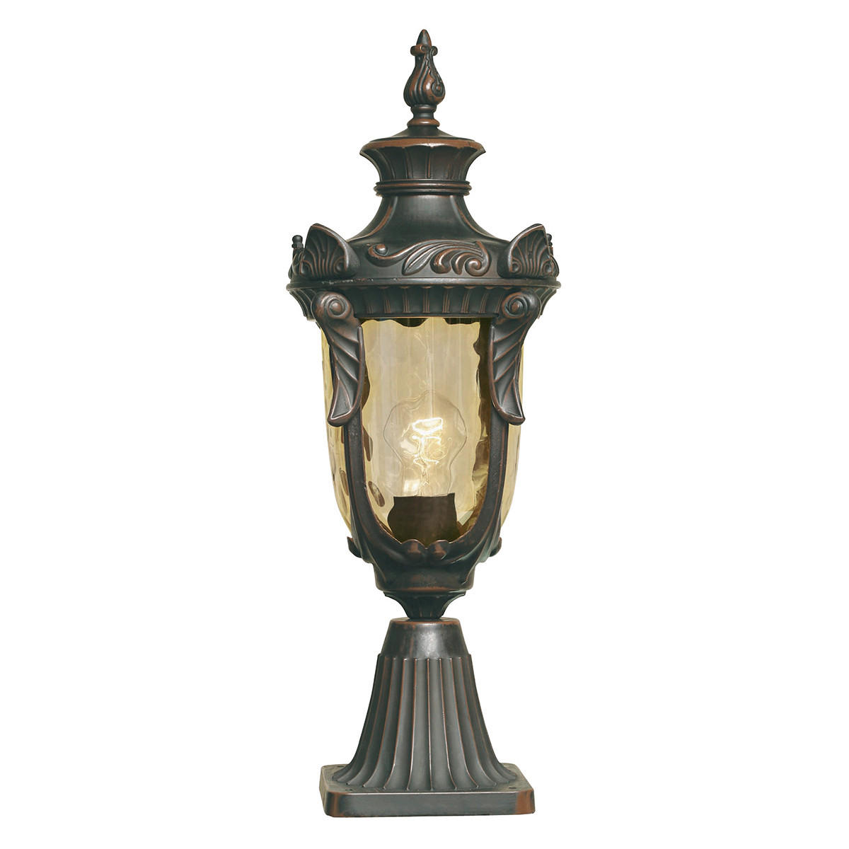 SOCKELBELYSNING - bronsfärgad, Klassisk, metall/glas (19/54cm) - Elstead Lighting