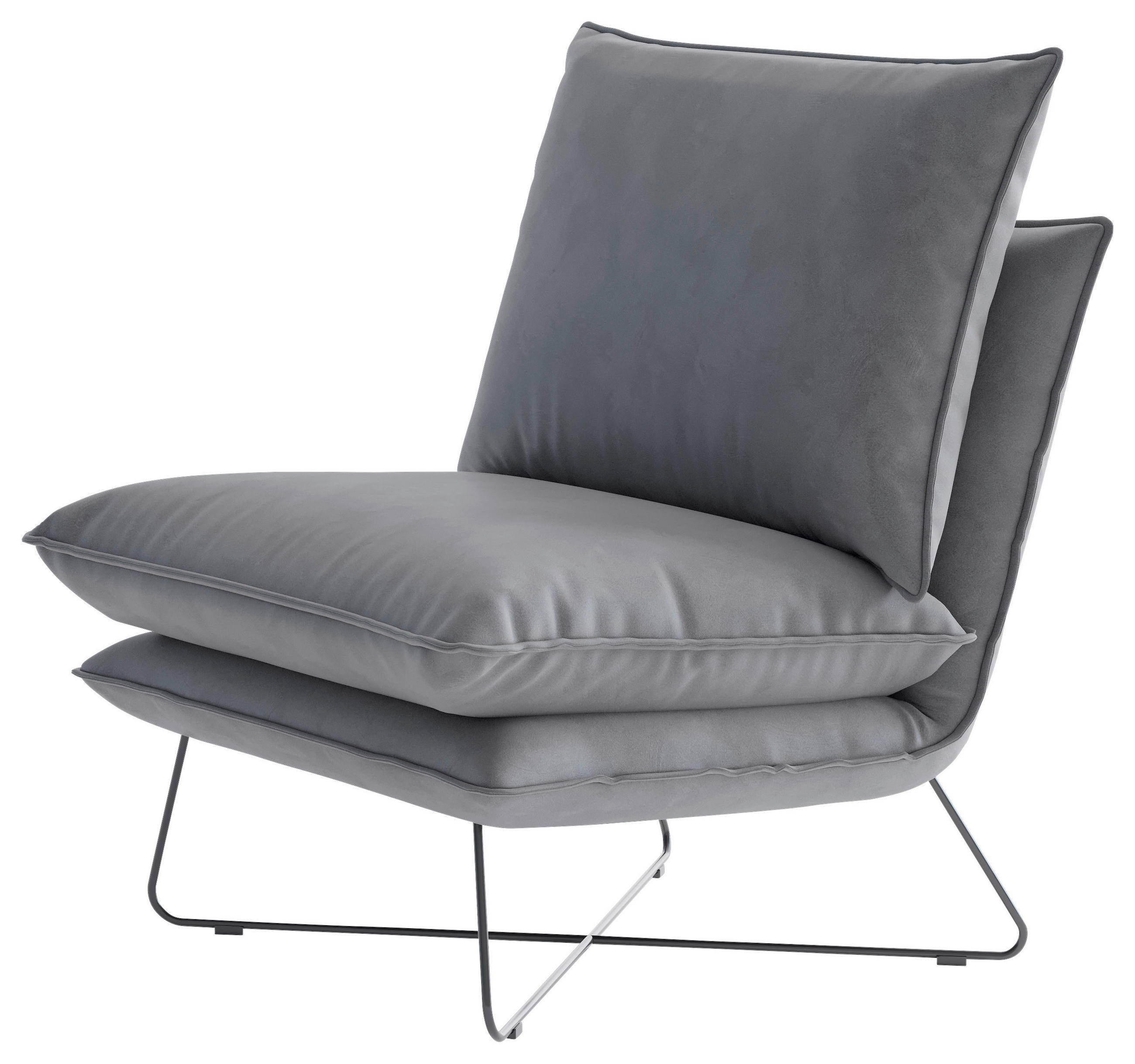 Thumbnail - Livetastic Sessel Skyline, Hellgrau, Textil, 72x84x90 cm, Made in EU, Wohnzimmer, Sessel, Polstersessel