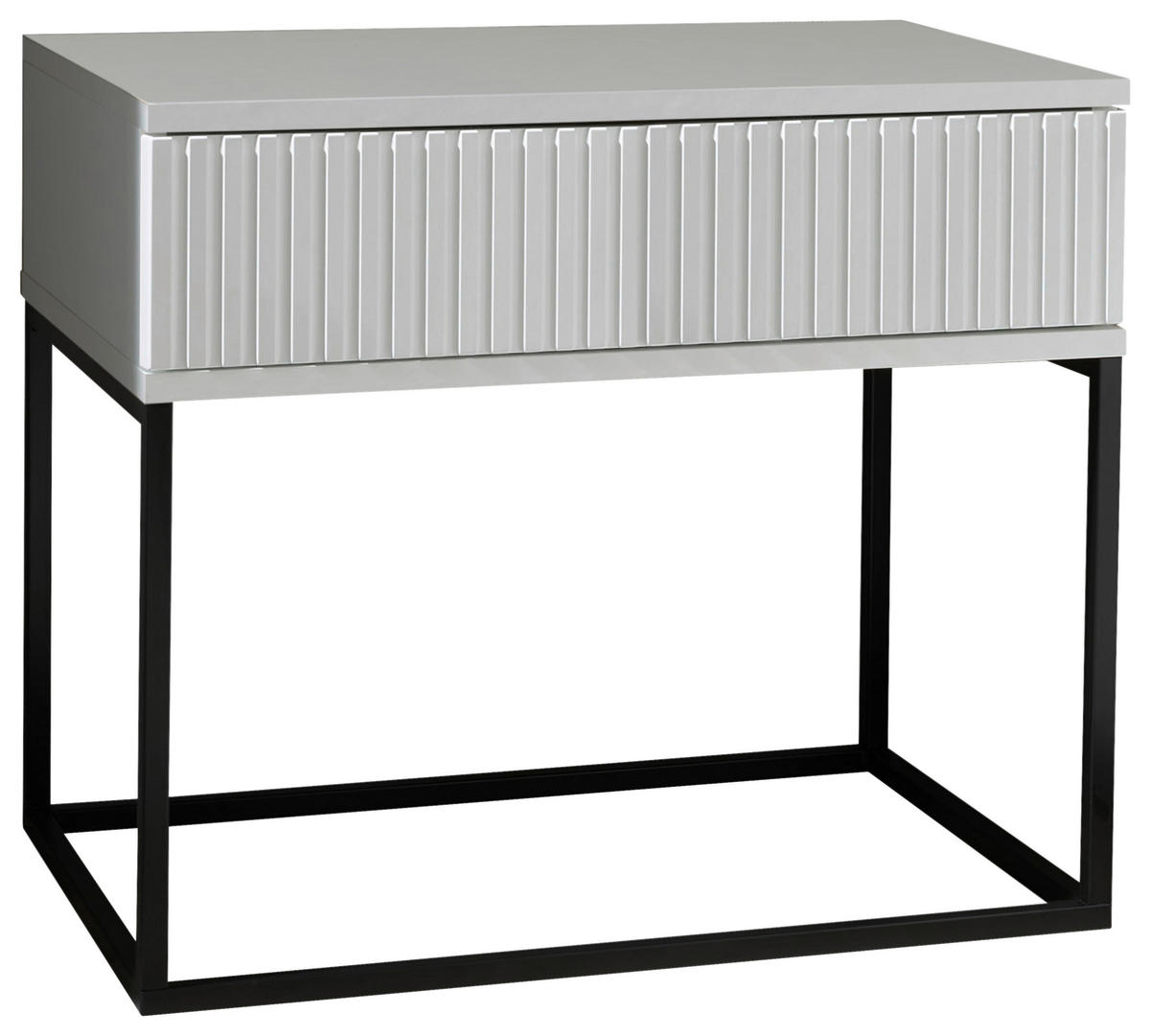 NOČNÝ STOLÍK, čierna, biela, 60/52/38,5 cm - čierna/biela, Modern, kov/kompozitné drevo (60/52/38,5cm) - Hom`in