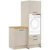 WASCHMASCHINENSCHRANK 123/206,2/58 cm Hellgrau  - Hellgrau/Schwarz, Basics, Holzwerkstoff/Metall (123/206,2/58cm) - Impuls