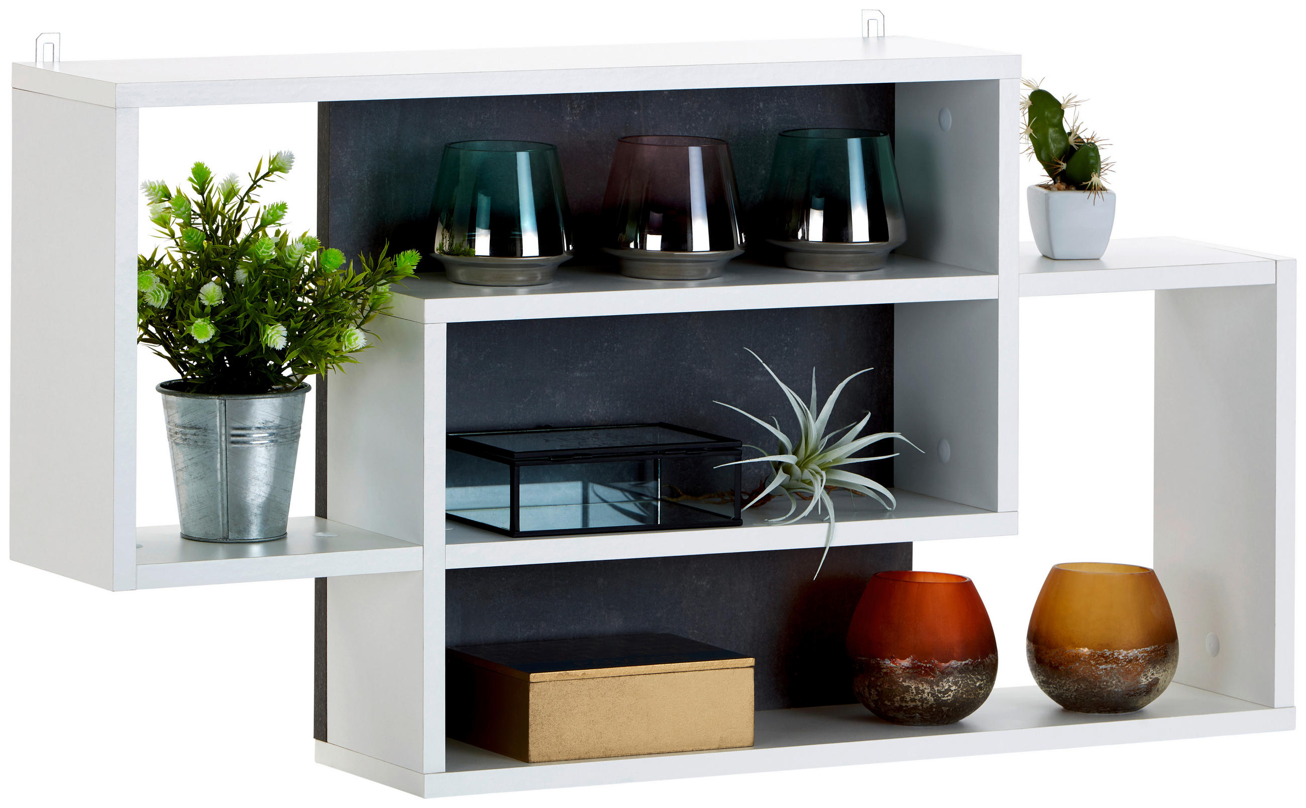 Wandregal Dream B: 90 Cm Weiß/betonoptik 3 Fächer