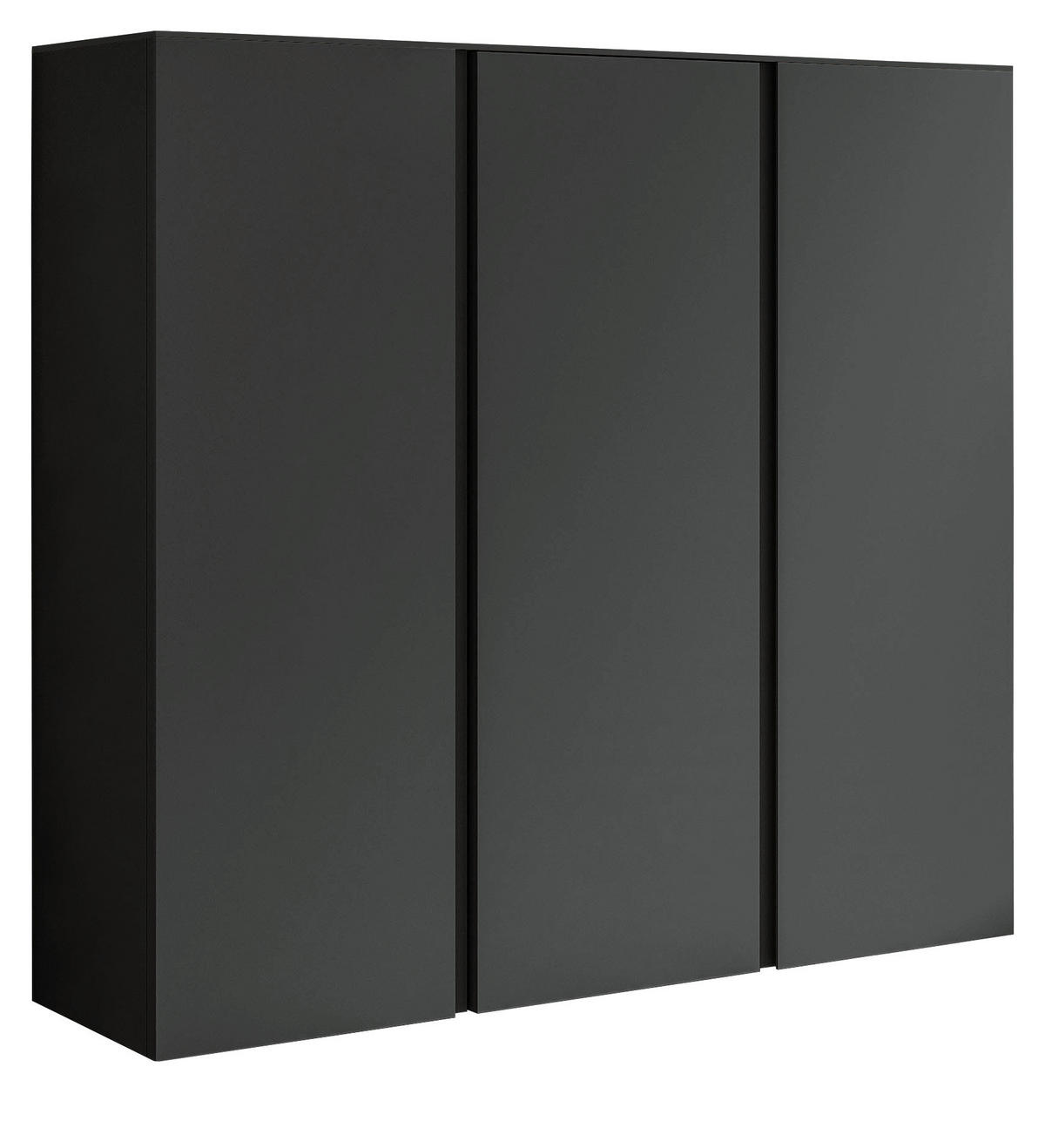 SCHUHSCHRANK Gardasee  in 120/110/33 cm  - Anthrazit, Design, Glas/Holzwerkstoff (120/110/33cm) - Moderano