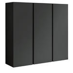 SCHUHSCHRANK Gardasee  in 120/110/33 cm  - Anthrazit, Design, Glas/Holzwerkstoff (120/110/33cm) - Moderano