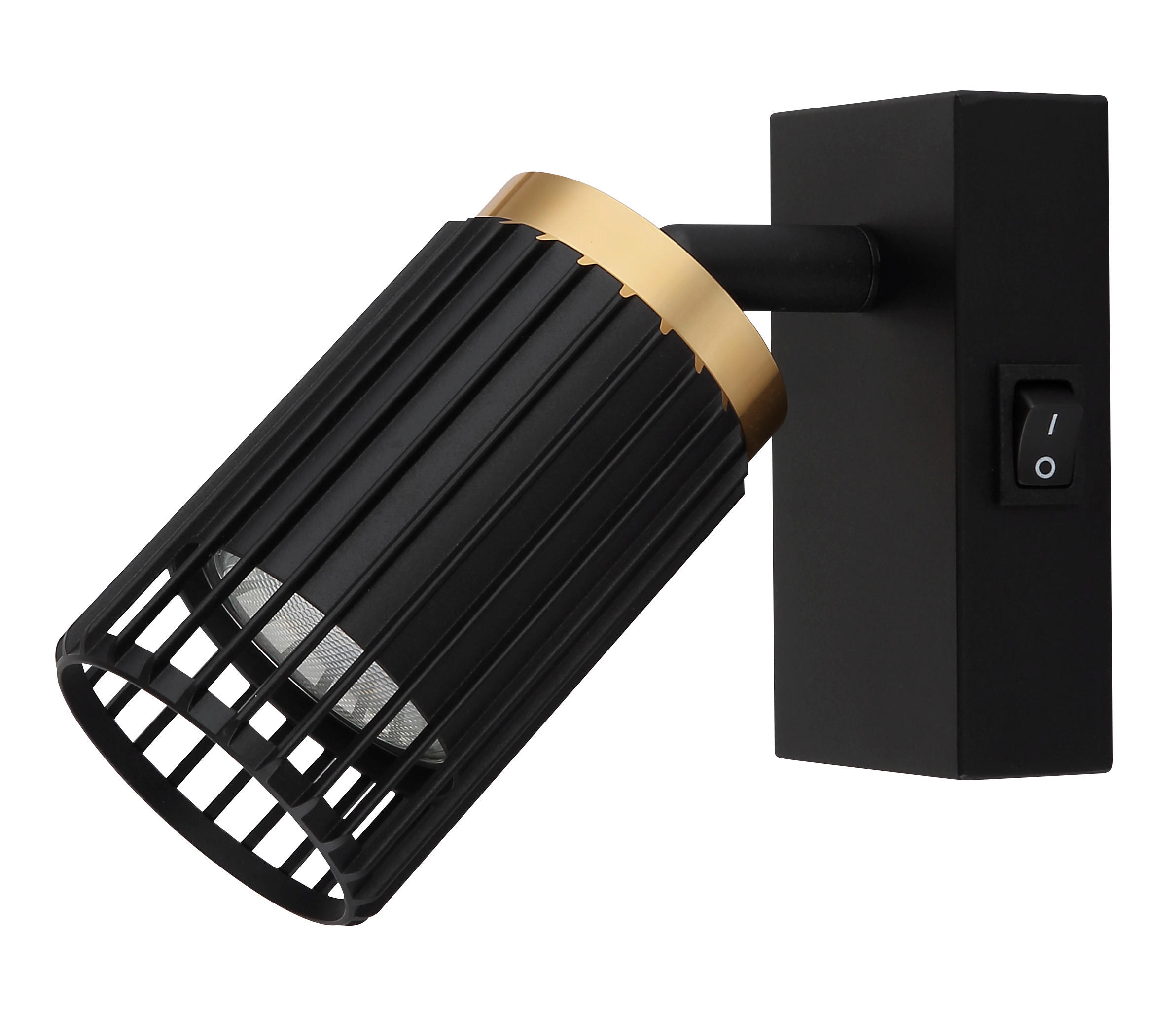 BODOVÉ SVÍTIDLO, 25 W/GU10, 7/12 cm  - černá/barvy zlata, Design, kov (7/12cm) - Globo