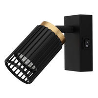 BODOVÉ SVÍTIDLO, 25 W/GU10, 7/12 cm  - černá/barvy zlata, Design, kov (7/12cm) - Globo
