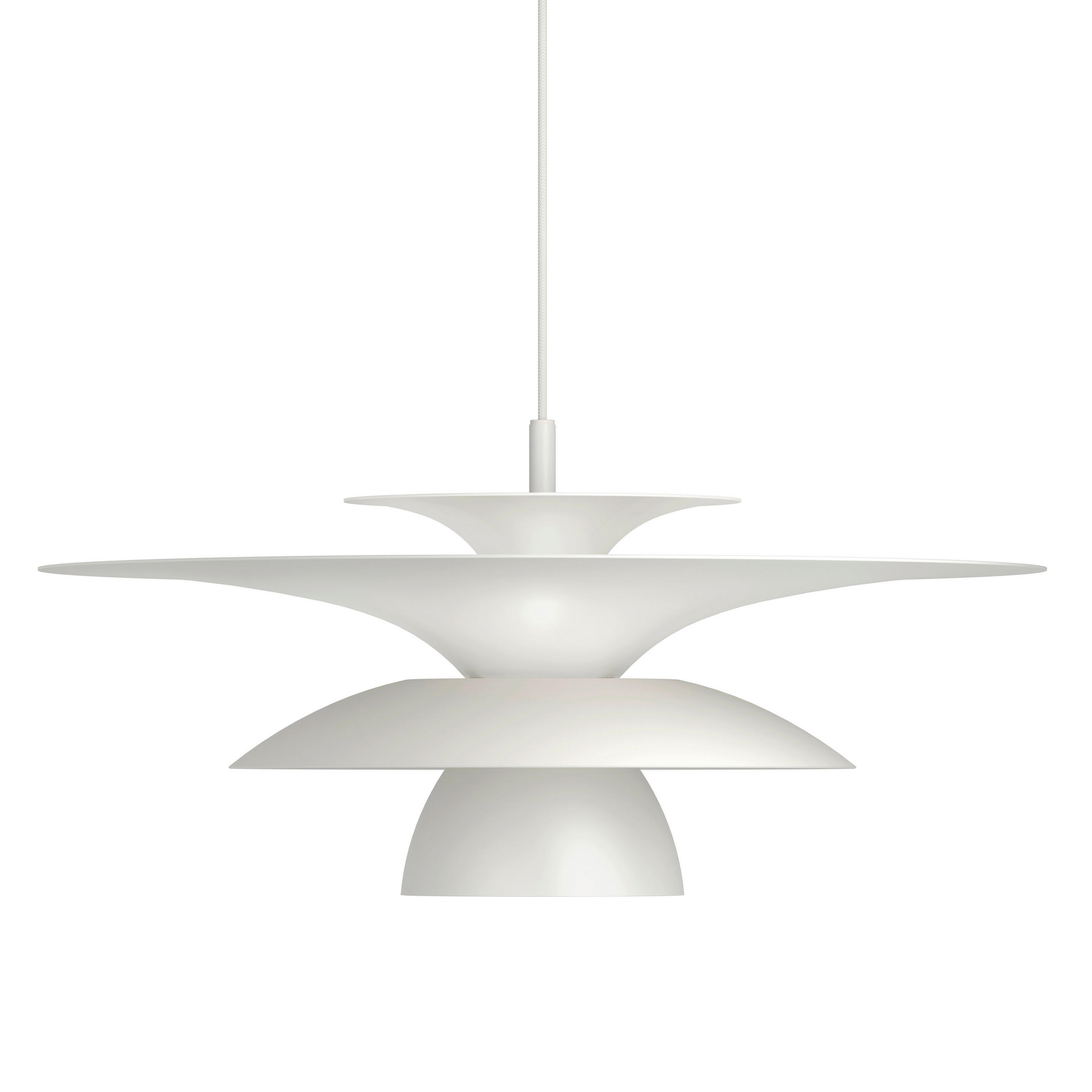HÄNGLAMPA Picasso 50/19,5 cm  - vit, Design, metall (50/19,5cm) - Belid