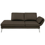 RÉCAMIERE in Echtleder Olivgrün  - Chromfarben/Olivgrün, Design, Leder/Metall (209/85-109/95-16cm) - Dieter Knoll