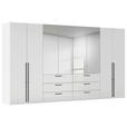 DREHTÜRENSCHRANK 400/223/61 cm,  in Weiß, Weiß Hochglanz, 8-türig  - Chromfarben/Weiß Hochglanz, Basics, Glas/Holzwerkstoff (400/223/61cm) - Novel