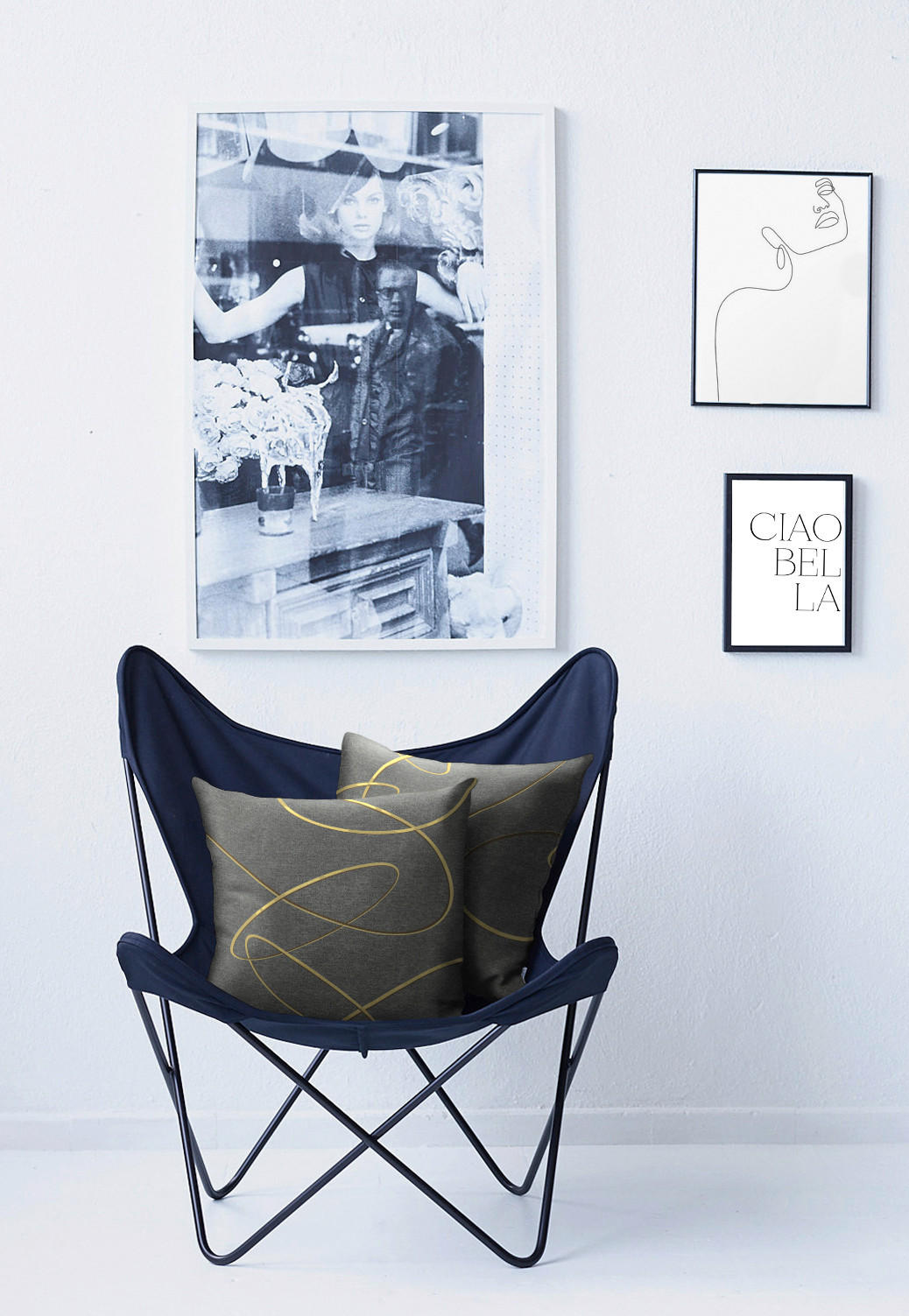 KISSENHÜLLE Loft Style  49/49 cm  - Dunkelgrau/Goldfarben, Basics, Textil (49/49cm) - Dieter Knoll