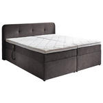 BOXSPRINGBETT 180/200 cm  in Grau  - Schwarz/Grau, KONVENTIONELL, Kunststoff/Textil (180/200cm) - Carryhome