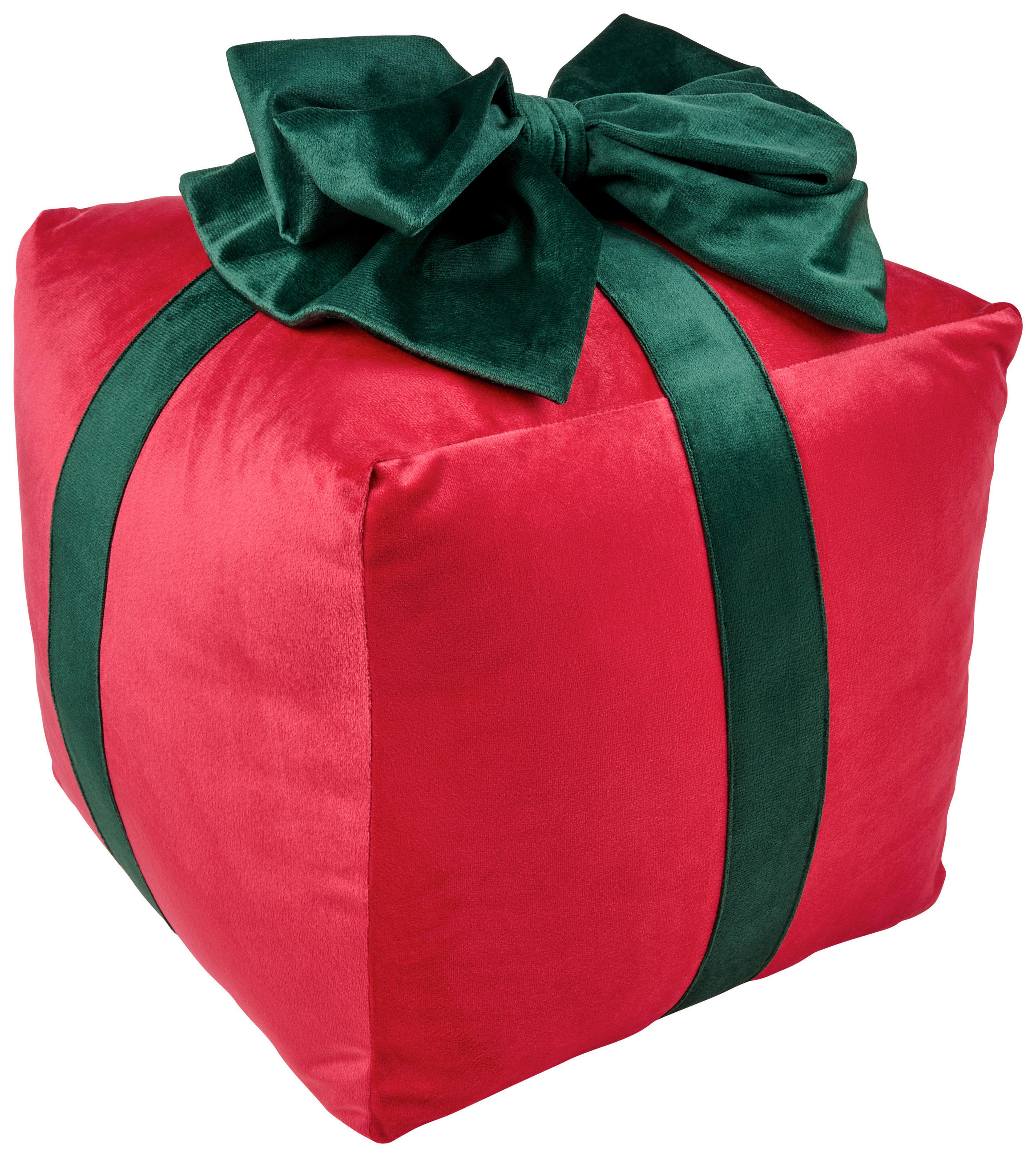 ZIERKISSEN  30/30 cm   - Rot/Grün, Trend, Textil (30/30cm) - X-Mas