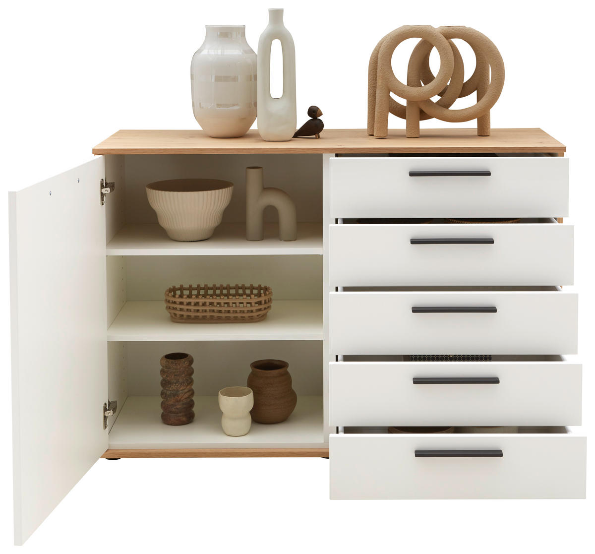 SIDEBOARD GALA  in 120/82,2/46 cm  - Eichefarben/Anthrazit, Design, Holz/Holzwerkstoff (120/82,2/46cm) - Dieter Knoll