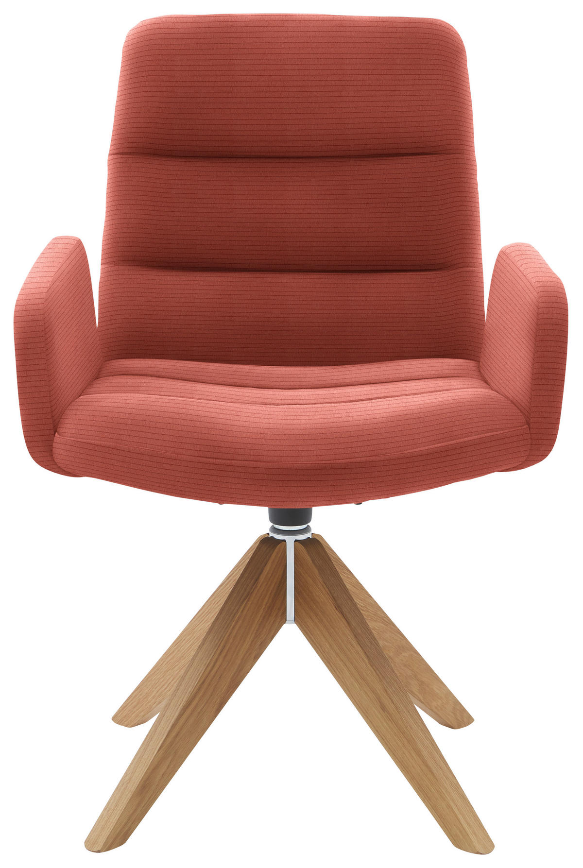 ARMLEHNSTUHL  in Cord  - Aprikose/Naturfarben, Design, Holz/Textil (61/88/66cm) - Dieter Knoll