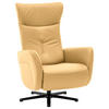 RELAXSESSEL in Leder Gelb  - Gelb/Schwarz, Design, Leder/Metall (76/112/83cm) - Beldomo Speed