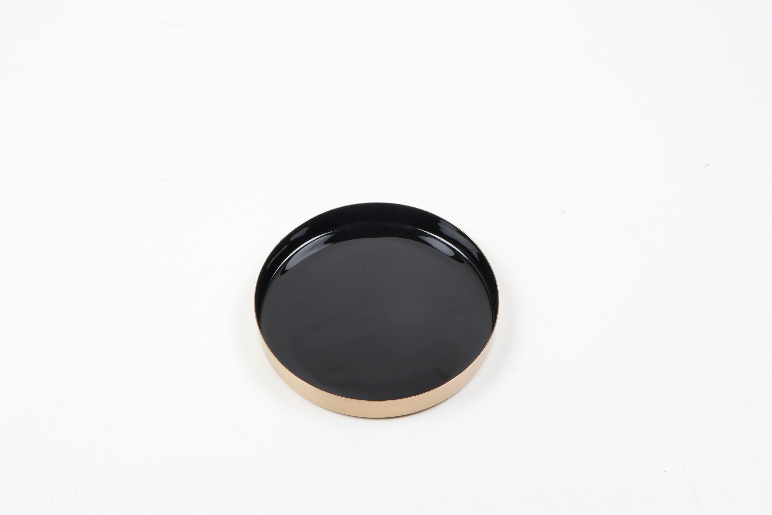 LJUSFAT  - svart/guldfärgad, Trend, metall (15,5/2cm) - Ambia Home