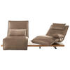 2-SITZER-SOFA in Echtleder Greige  - Greige/Eichefarben, Natur, Leder/Holz (240/63/115cm) - Koinor