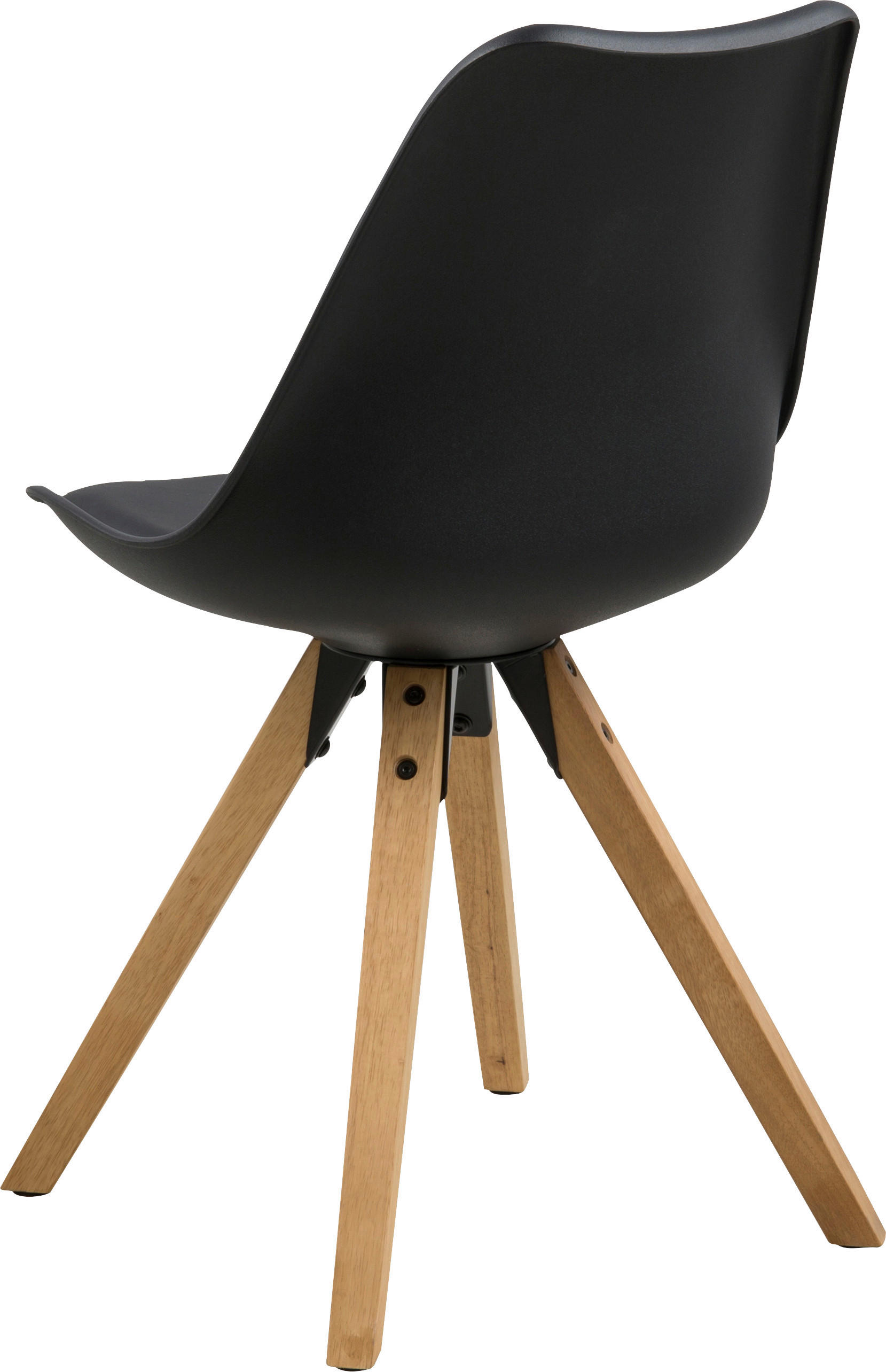 STUHL in Holz, Kunststoff, Textil Schwarz, Eichefarben  - Eichefarben/Schwarz, Design, Holz/Kunststoff (48/85/55cm) - Carryhome