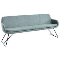 SITZBANK - Hellgrau/Schwarz, Design, Textil/Metall (220/87/65cm) - Musterring