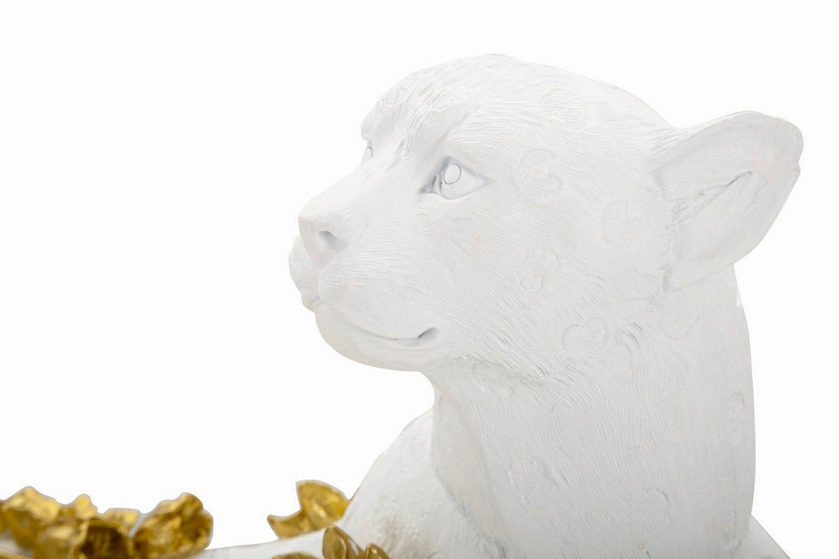 SKULPTUR - Goldfarben/Weiß, Basics, Kunststoff (53/24/21.5cm)