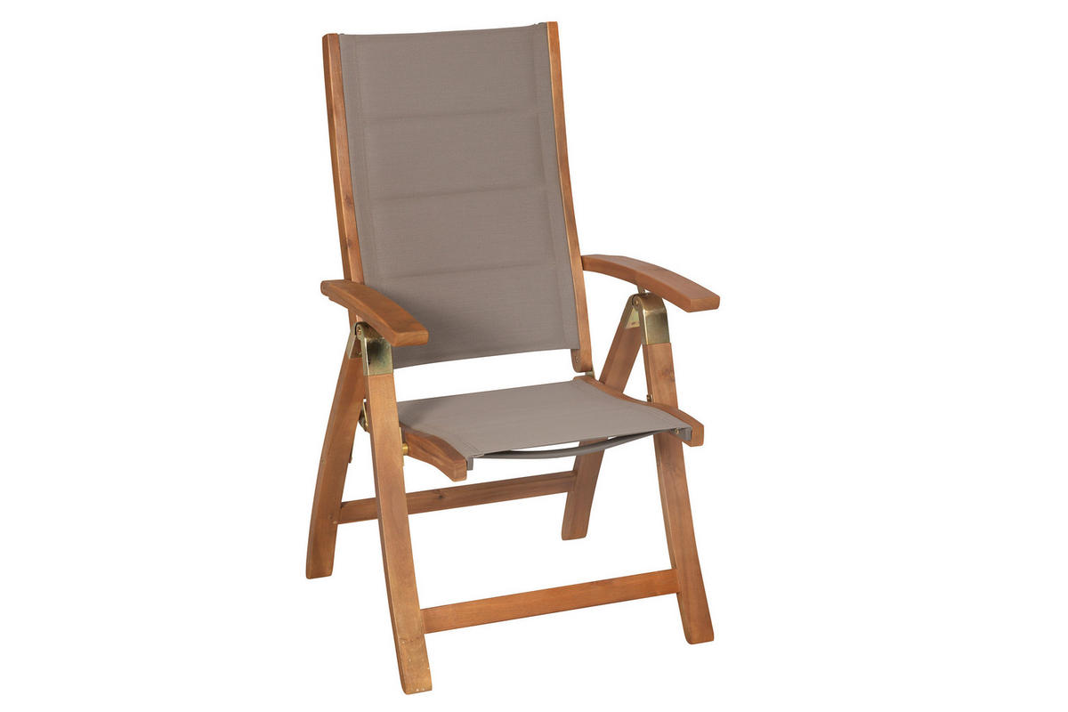 GARTENGARNITUR 9-teilig beschichtet 9-teilig  - Naturfarben/Grau, ROMANTIK / LANDHAUS, Holz/Textil - Gardenson