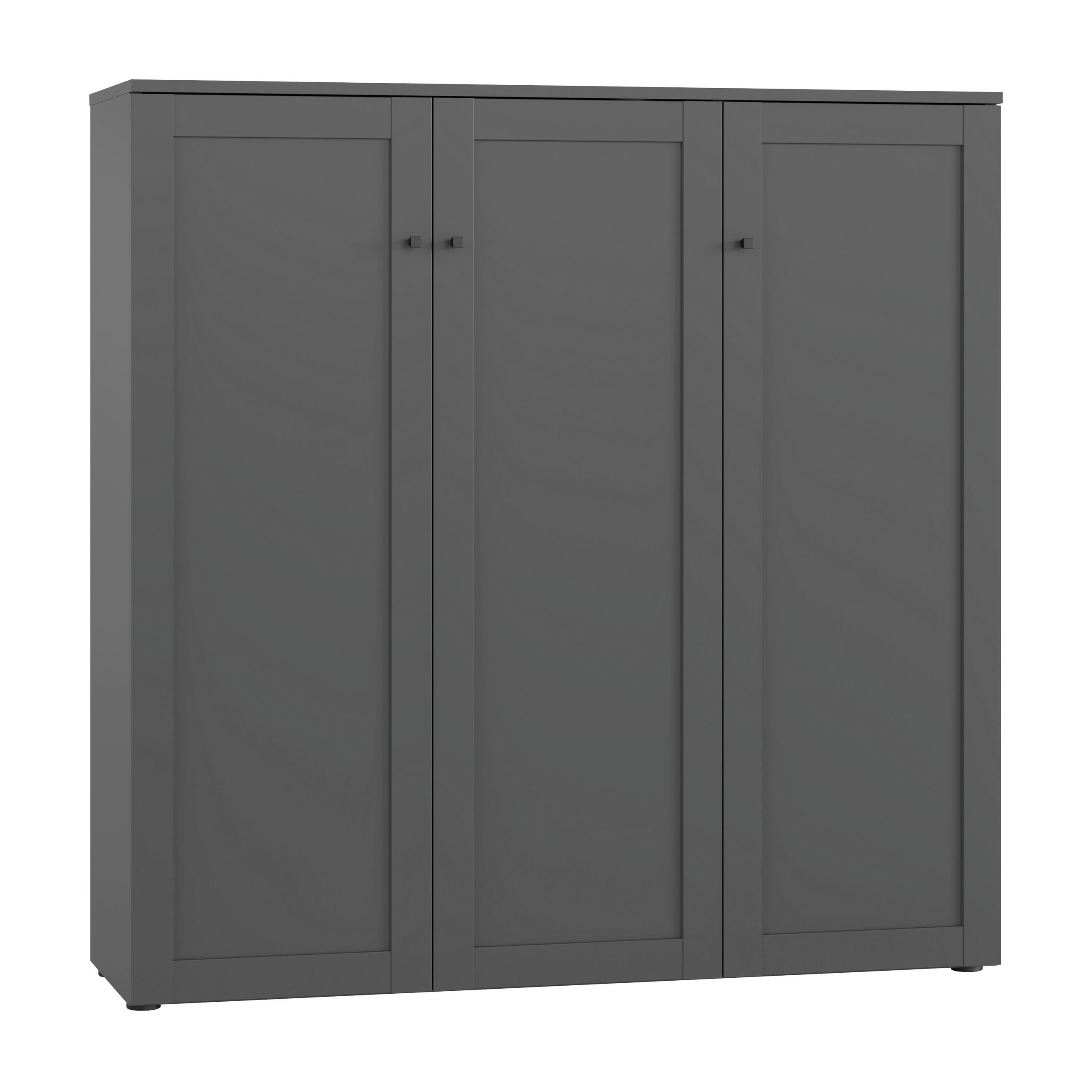 SCHUHSCHRANK  in 121/122/38 cm  - Anthrazit/Schwarz, MODERN, Holzwerkstoff/Kunststoff (121/122/38cm) - Boxxx