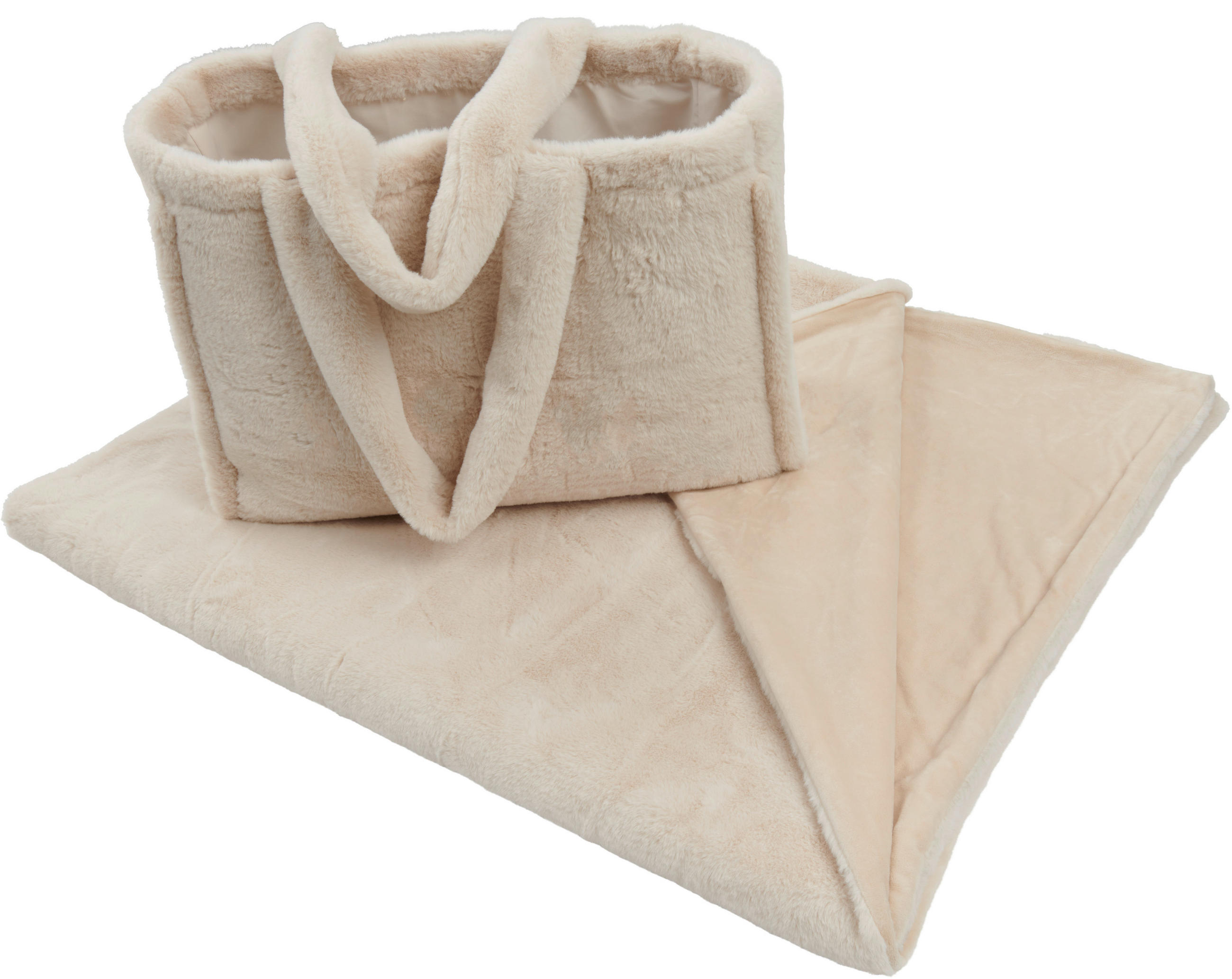 SADA MÄKKEJ DEKY A VANKÚŠA, polyester, 130/160 cm - krémová, Konventionell, textil (130/160cm) - Esposa