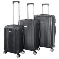 Set Valize De Călătorie - negru, Trend, plastic/metal - Novel