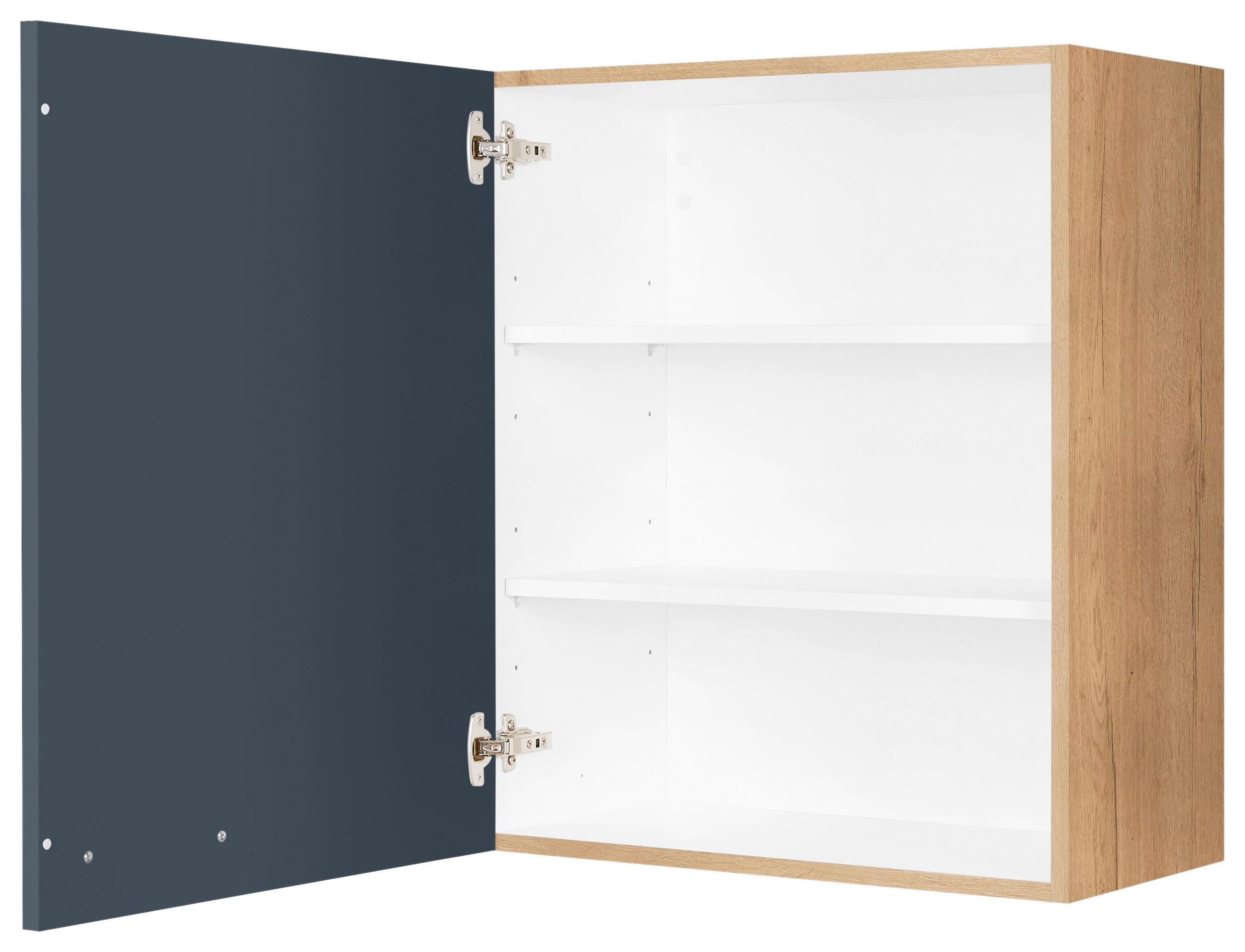 KÜCHENOBERSCHRANK 60/72/35 cm  in Blau, Eichefarben  - Blau/Eichefarben, MODERN, Holzwerkstoff/Metall (60/72/35cm) - Nobilia