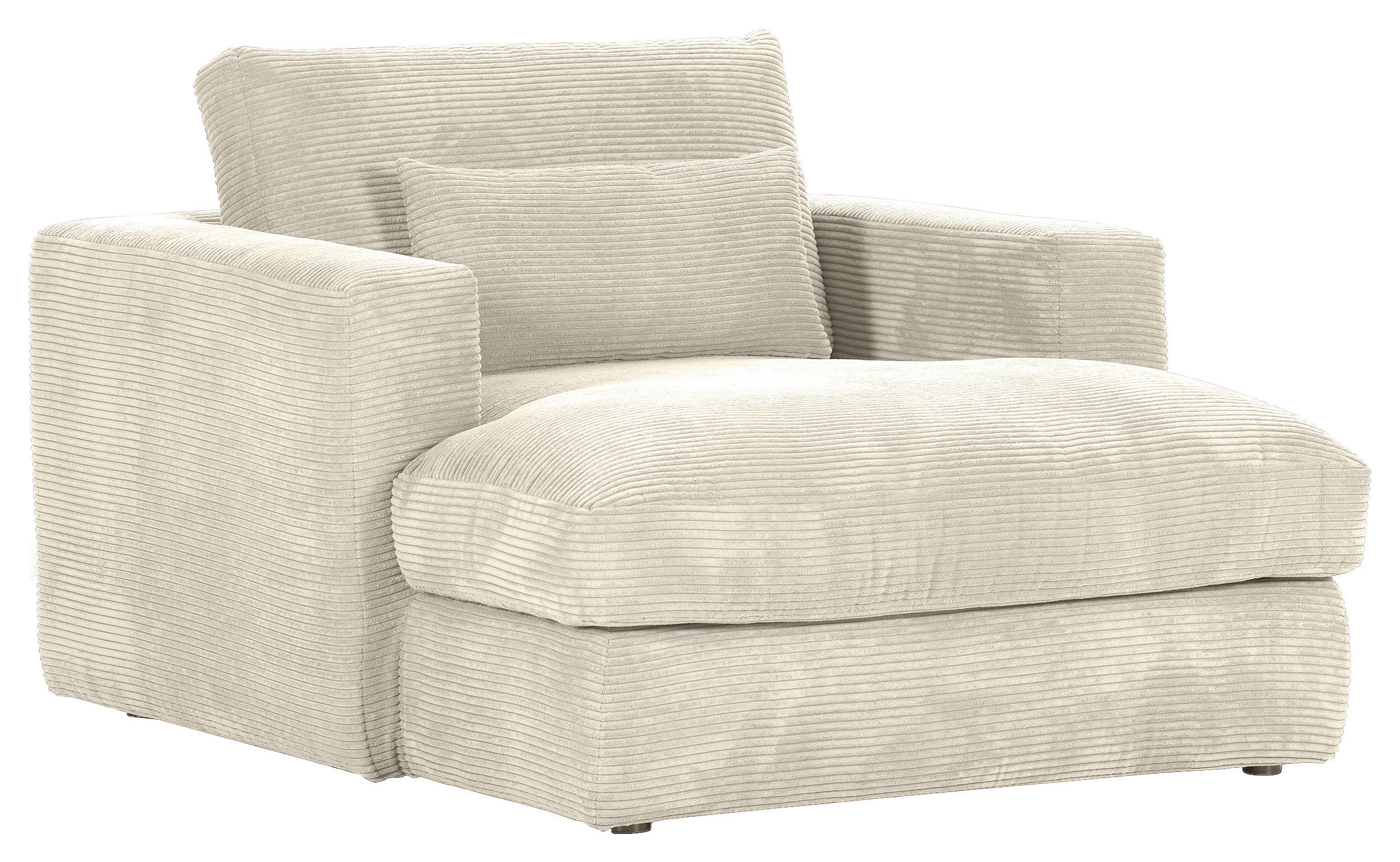 XXL-SESSEL in Cord Creme  - Creme/Schwarz, Romantik / Landhaus, Kunststoff/Textil (120/67/140cm) - Landscape