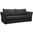 SCHLAFSOFA Webstoff Anthrazit  - Anthrazit/Schwarz, KONVENTIONELL, Kunststoff/Textil (220/89/104cm) - Carryhome