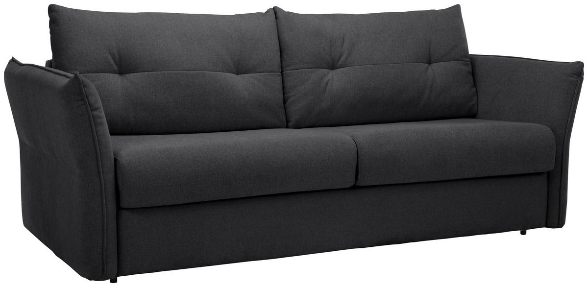 SCHLAFSOFA Webstoff Anthrazit  - Anthrazit/Schwarz, KONVENTIONELL, Kunststoff/Textil (220/89/104cm) - Carryhome