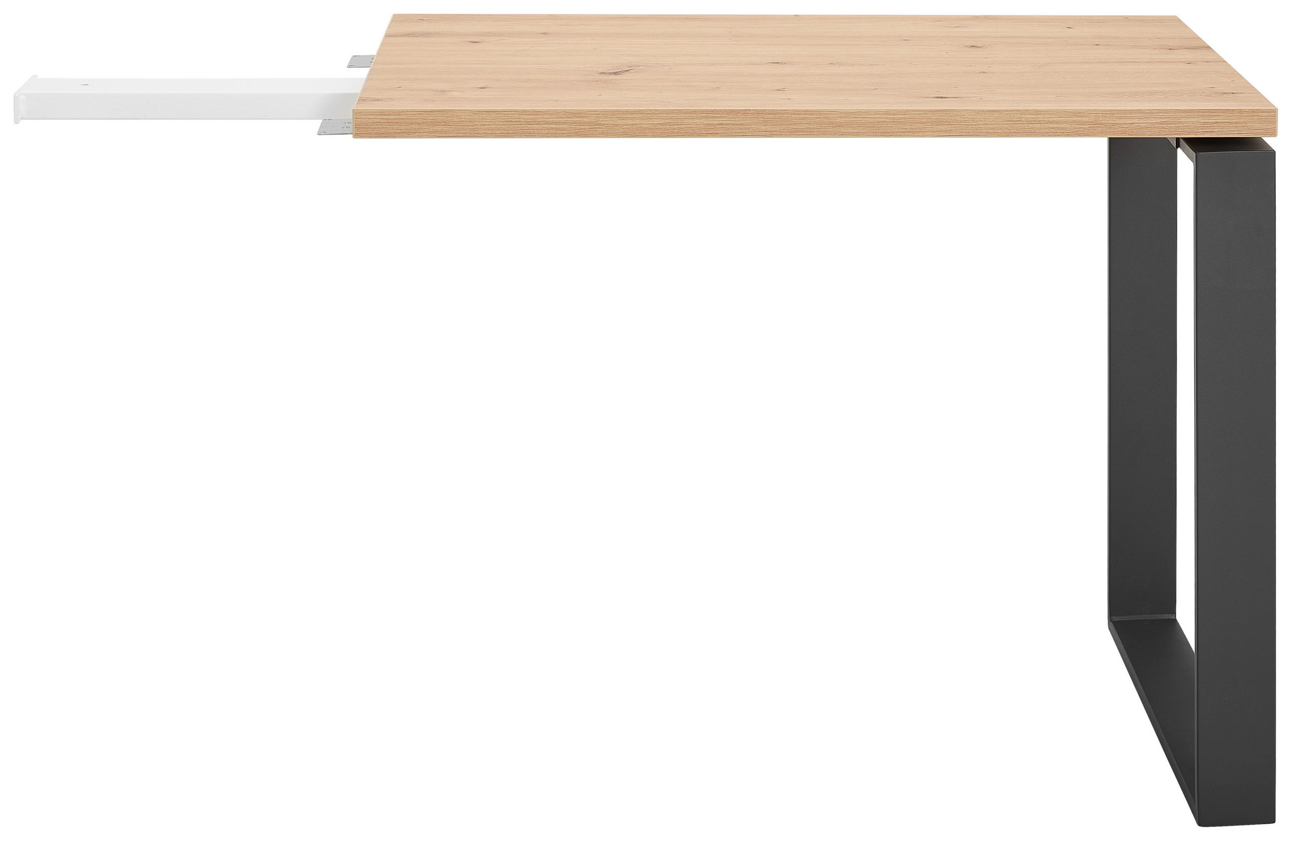 ANSTECKPLATTE Eiche Artisan, Schwarz  - Schwarz/Eiche Artisan, Design, Holzwerkstoff (90/60/75cm) - Carryhome