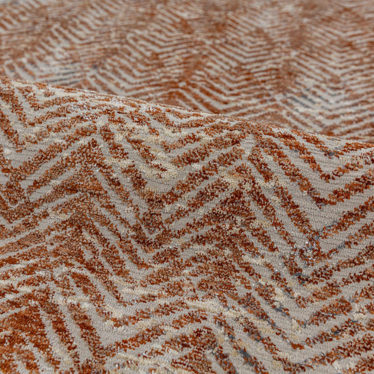 WEBTEPPICH  Wohnzimmer 120/160 cm Lua Abstract Terracotta rechteckig  - Terracotta, Basics, Kunststoff/Textil (120/160cm) - Flair Rugs