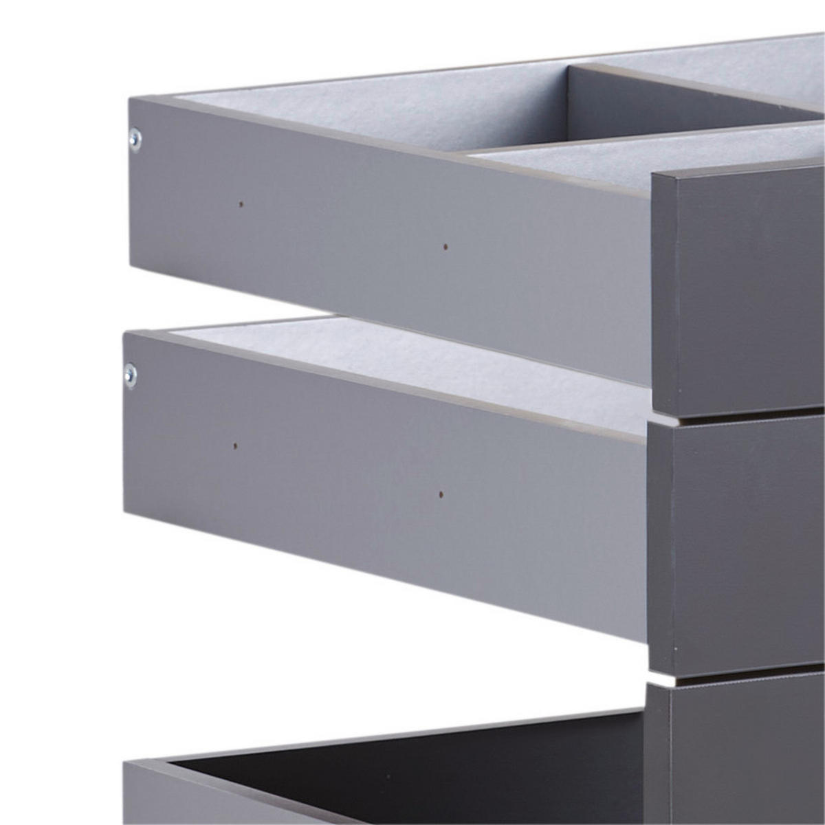SCHUBLADENSET 45,3/83/46,8 cm Anthrazit  - Anthrazit, KONVENTIONELL, Holzwerkstoff (45,3/83/46,8cm) - Hom`in